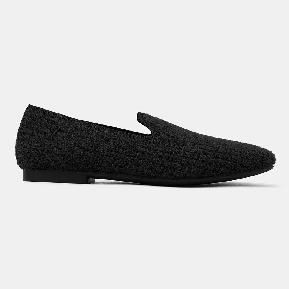 Rosie Square-toe Loafers in Black | Women's Sustainable, Washable and Stylish Shoes | VIVAIA
