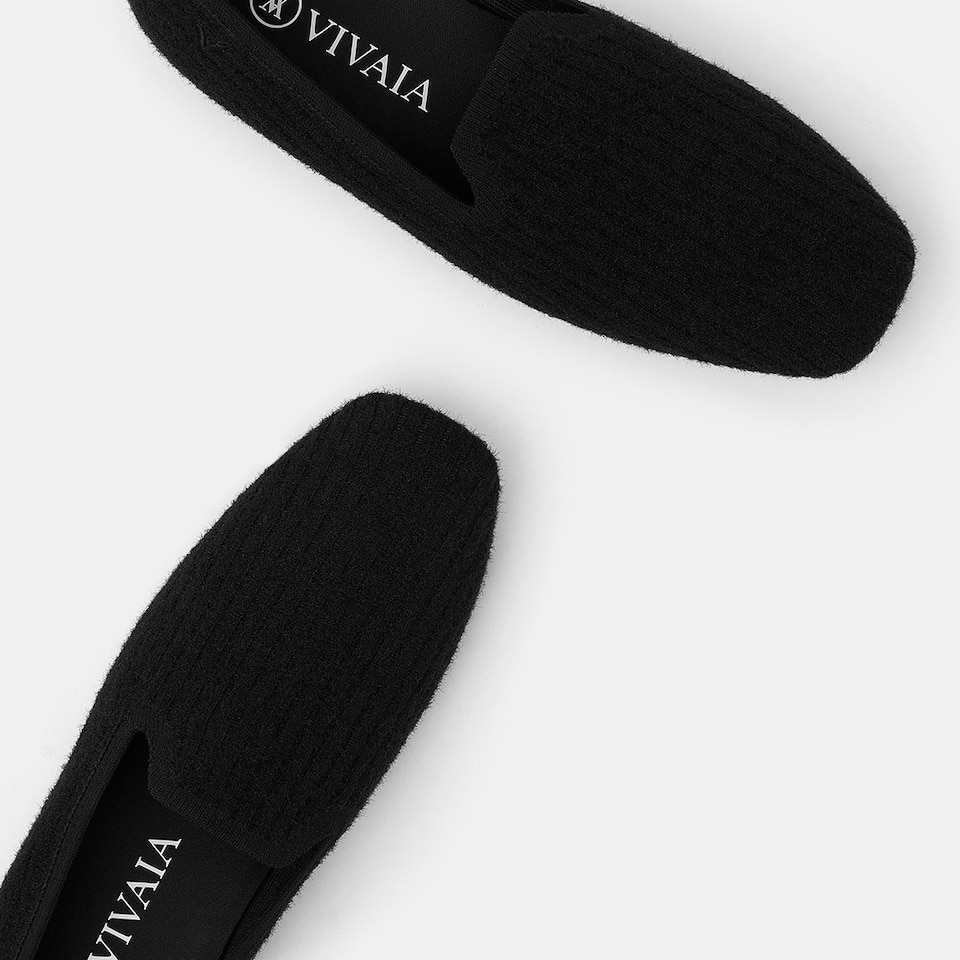 Rosie Square-toe Loafers in Black | Women's Sustainable, Washable and Stylish Shoes | VIVAIA