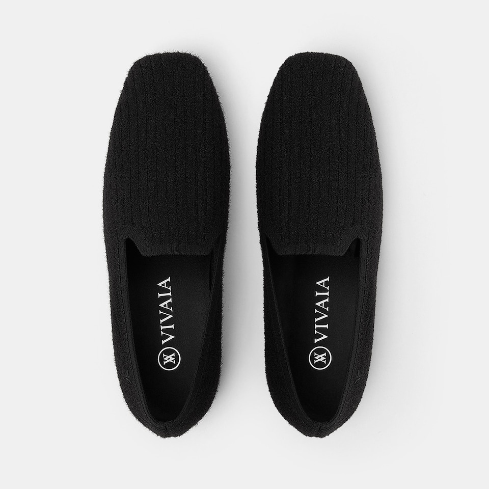 Rosie Square-toe Loafers in Black | Women's Sustainable, Washable and Stylish Shoes | VIVAIA