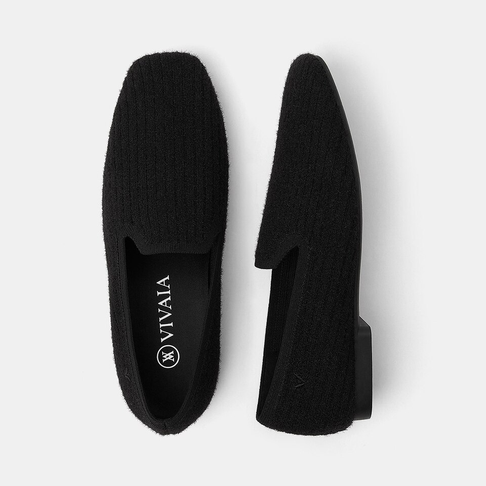 Rosie Square-toe Loafers in Black | Women's Sustainable, Washable and Stylish Shoes | VIVAIA