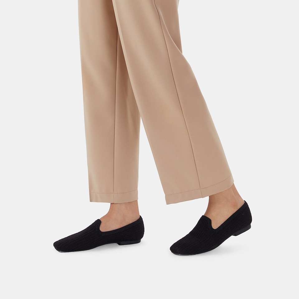 Rosie Square-toe Loafers in Black | Women's Sustainable, Washable and Stylish Shoes | VIVAIA