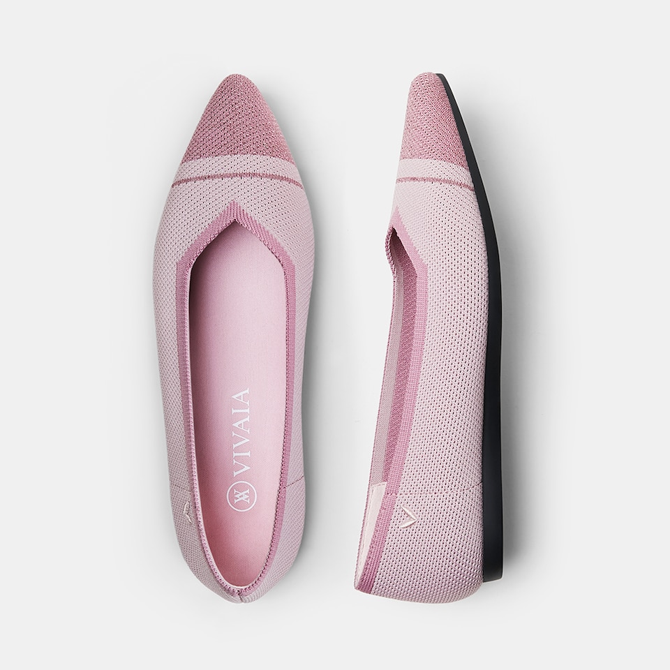 Avis Pointed-toe Flats in Pale Pink | Women's Sustainable, Washable and Stylish Shoes | VIVAIA