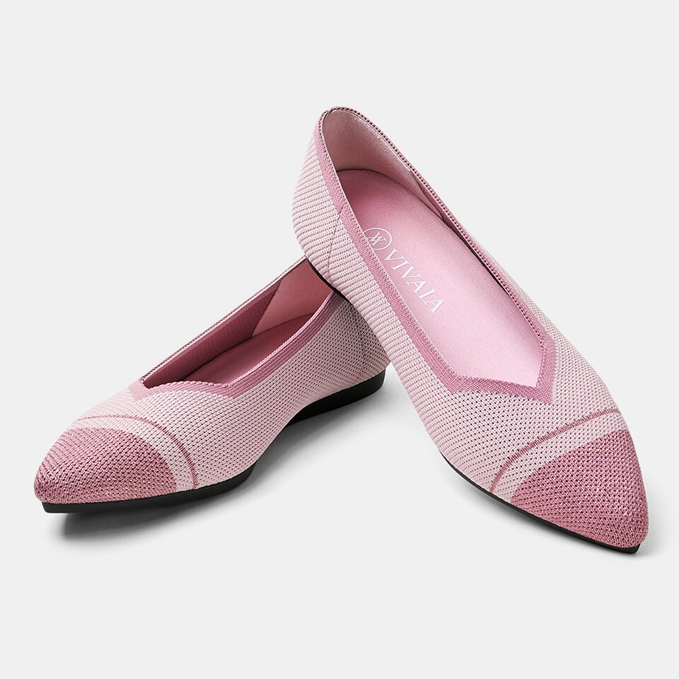 Avis Pointed-toe Flats in Pale Pink | Women's Sustainable, Washable and Stylish Shoes | VIVAIA