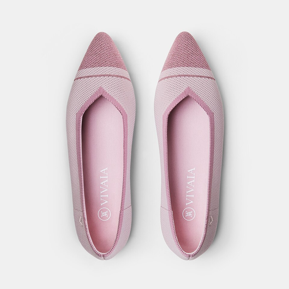 Avis Pointed-toe Flats in Pale Pink | Women's Sustainable, Washable and Stylish Shoes | VIVAIA
