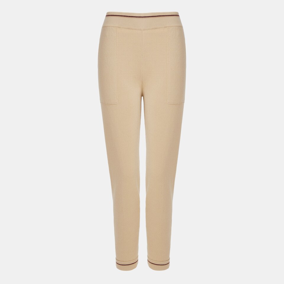 Sandra Merino Wool Pant in Cream Ivory | Women's Sustainable and Stylish Knitwears | VIVAIA