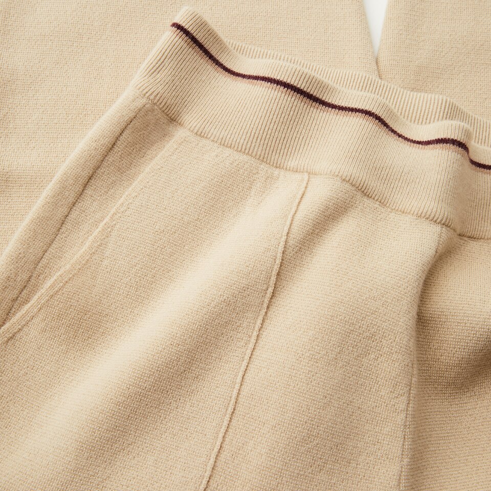 Sandra Merino Wool Pant in Cream Ivory | Women's Sustainable and Stylish Knitwears | VIVAIA