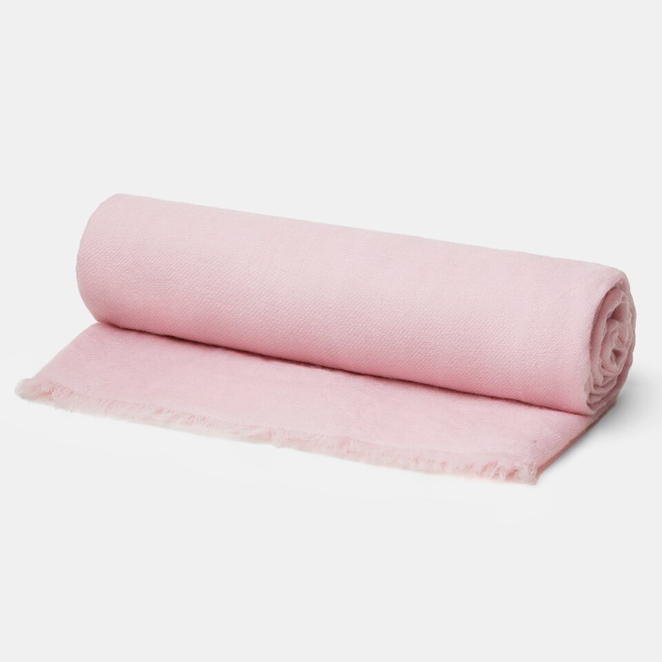 Lilac Wool-Yak Scarf in Pale Pink | Women's Sustainable and Stylish Scarves | VIVAIA
