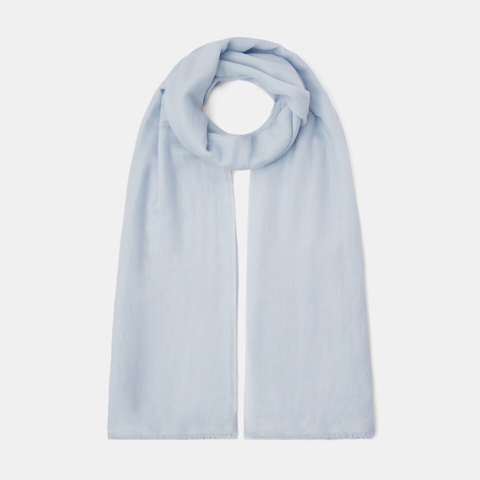 Lillian Wool-Yak Scarf in Grey Blue | Women's Sustainable and Stylish Scarves | VIVAIA
