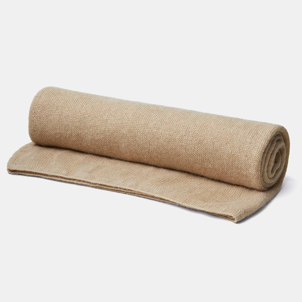 Lucia Silk-Cashmere Scarf in Khaki Brown | Women's Sustainable and Stylish Scarves | VIVAIA