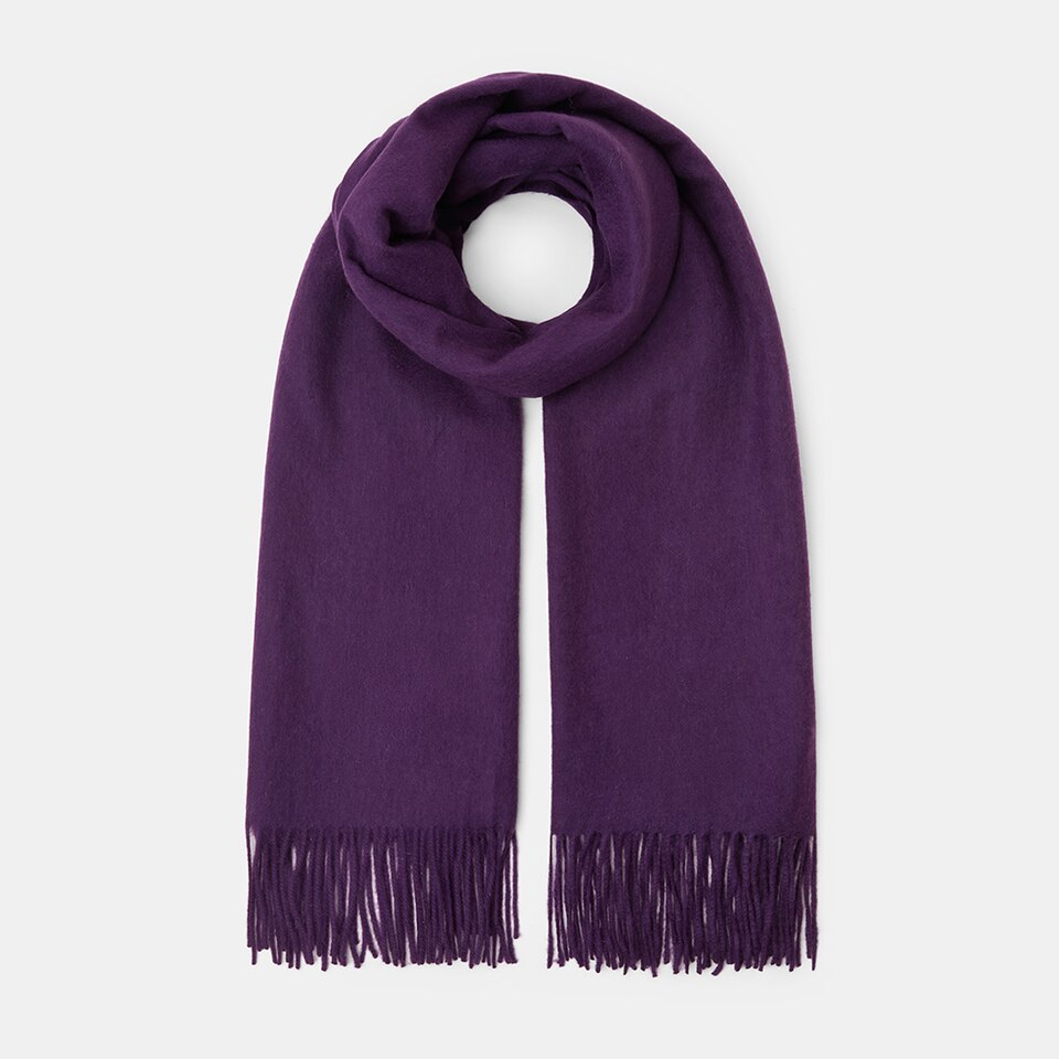 Lola Wool Shawl in Violet Purple | Women's Sustainable and Stylish Scarves | VIVAIA