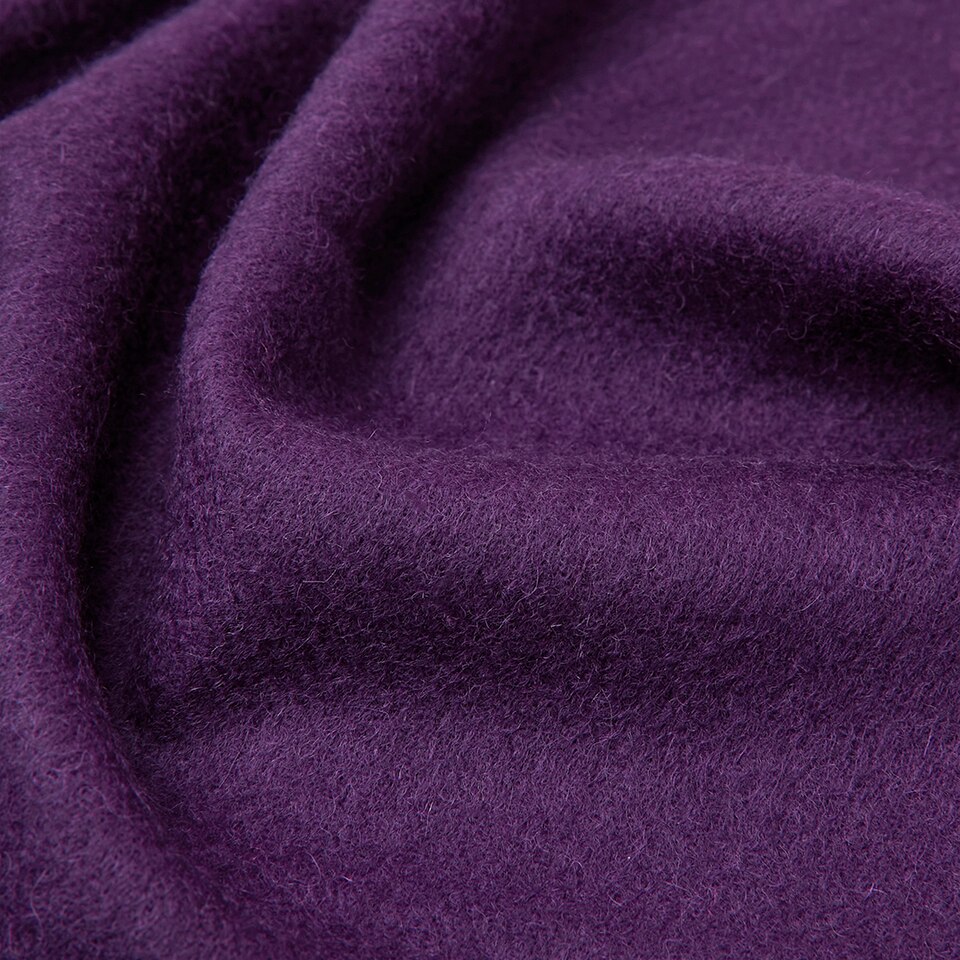 Lola Wool Shawl in Violet Purple | Women's Sustainable and Stylish Scarves | VIVAIA