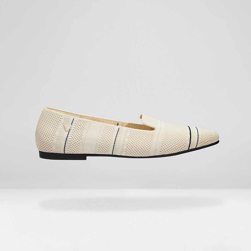 Elly Round-toe Loafers in Cream Ivory | Women's Sustainable, Washable and Stylish Shoes | VIVAIA
