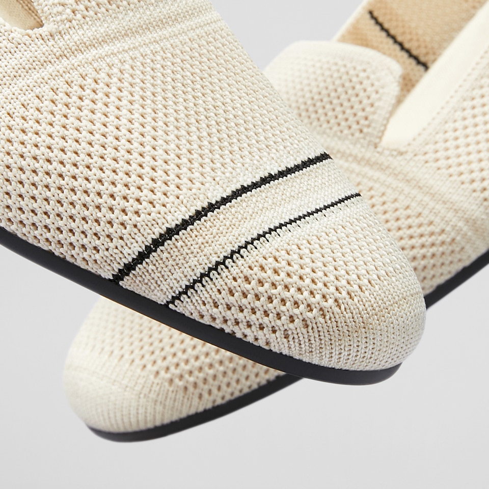 Elly Round-toe Loafers in Cream Ivory | Women's Sustainable, Washable and Stylish Shoes | VIVAIA