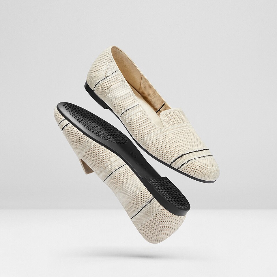 Elly Round-toe Loafers in Cream Ivory | Women's Sustainable, Washable and Stylish Shoes | VIVAIA