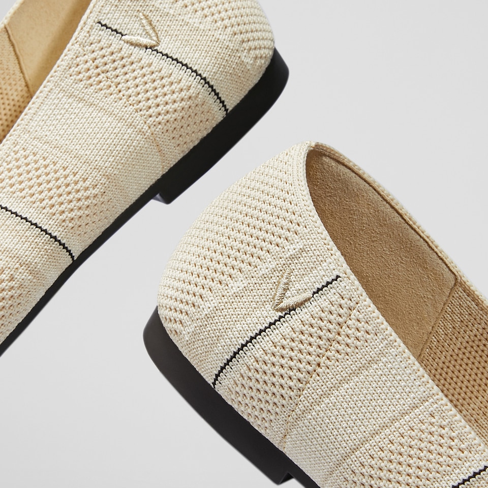 Elly Round-toe Loafers in Cream Ivory | Women's Sustainable, Washable and Stylish Shoes | VIVAIA