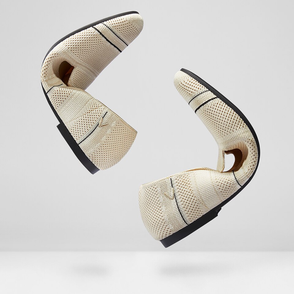 Elly Round-toe Loafers in Cream Ivory | Women's Sustainable, Washable and Stylish Shoes | VIVAIA