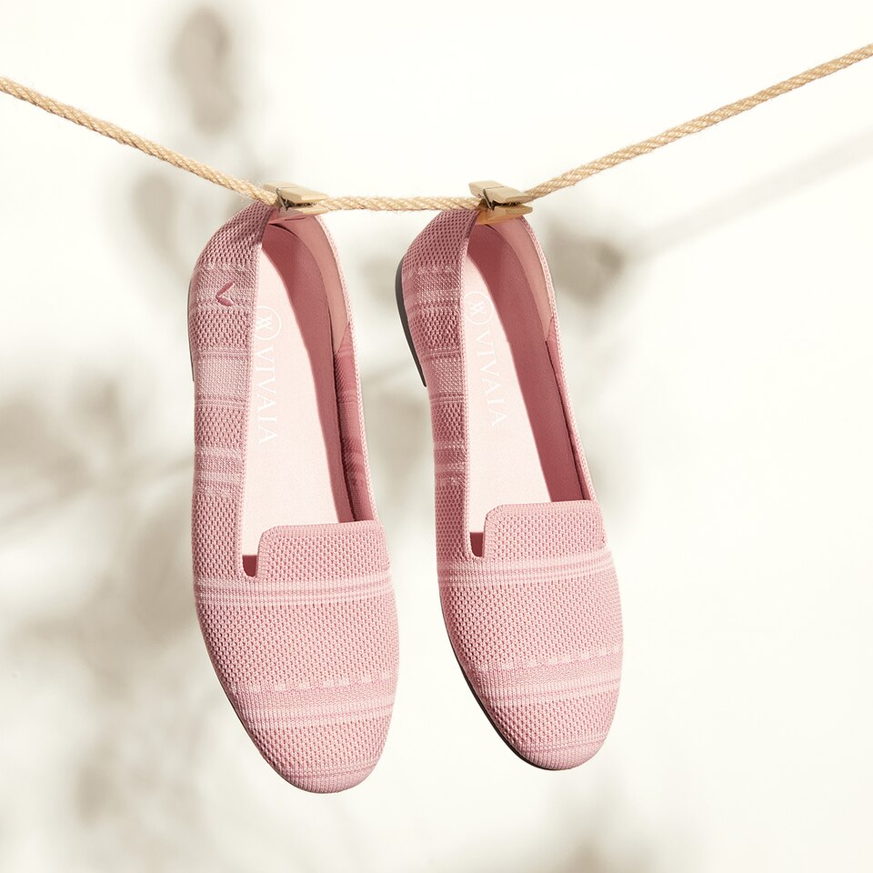 Elly Round-toe Loafers in Pale Pink | Women's Sustainable, Washable and Stylish Shoes | VIVAIA