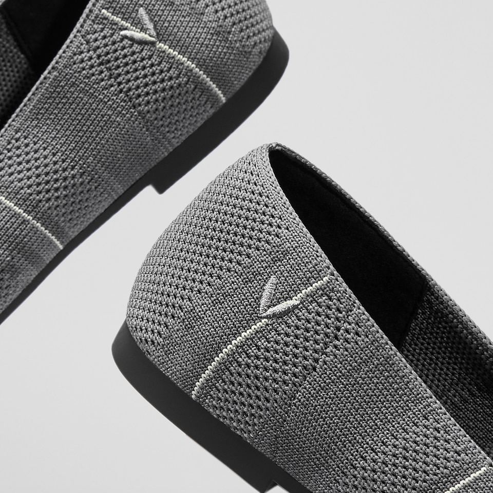 Elly Round-toe Loafers in Silver Grey | Women's Sustainable, Washable and Stylish Shoes | VIVAIA