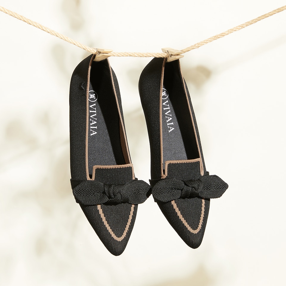 Michelle Pointed-toe Loafers in Black | Women's Sustainable, Washable and Stylish Shoes | VIVAIA