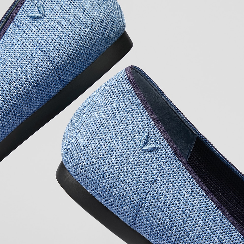 Michelle Pointed-toe Loafers in Denim Blue | Women's Sustainable, Washable and Stylish Shoes | VIVAIA