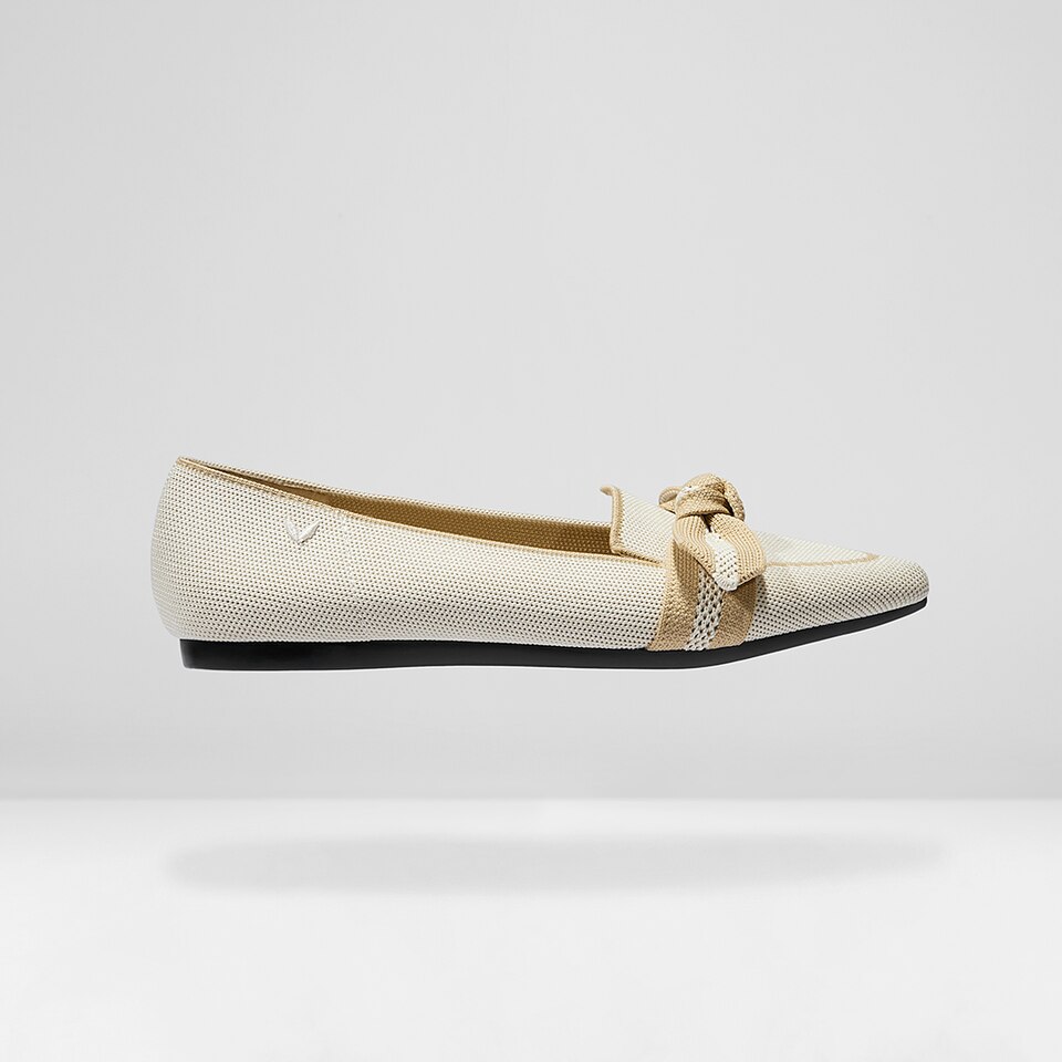 Michelle Pointed-toe Loafers in Cream Ivory | Women's Sustainable, Washable and Stylish Shoes | VIVAIA