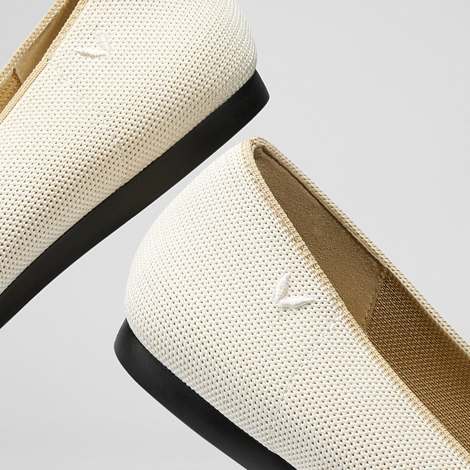 Michelle Pointed-toe Loafers in Cream Ivory | Women's Sustainable, Washable and Stylish Shoes | VIVAIA