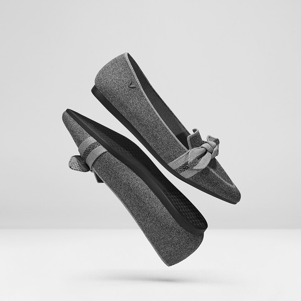 Michelle Pointed-toe Loafers in Pale Grey | Women's Sustainable, Washable and Stylish Shoes | VIVAIA