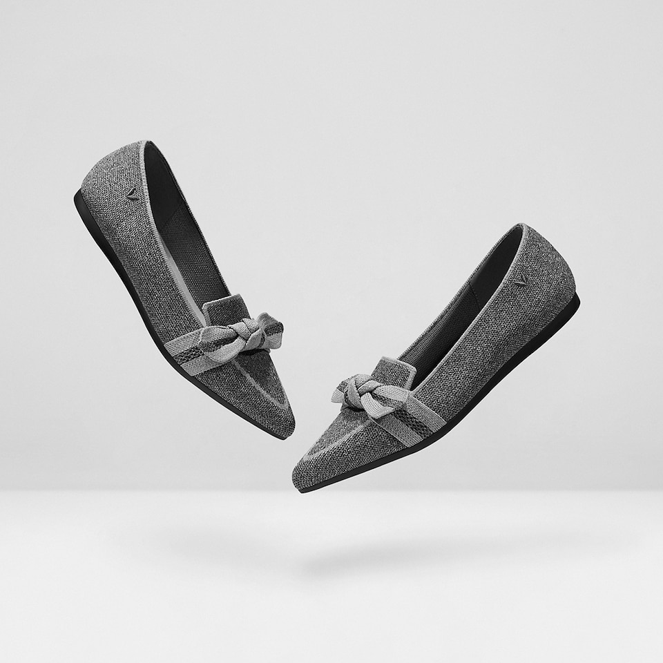 Michelle Pointed-toe Loafers in Pale Grey | Women's Sustainable, Washable and Stylish Shoes | VIVAIA