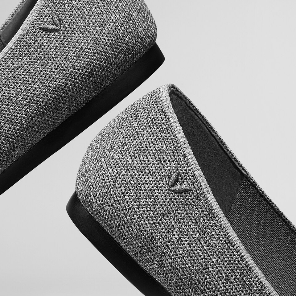 Michelle Pointed-toe Loafers in Pale Grey | Women's Sustainable, Washable and Stylish Shoes | VIVAIA