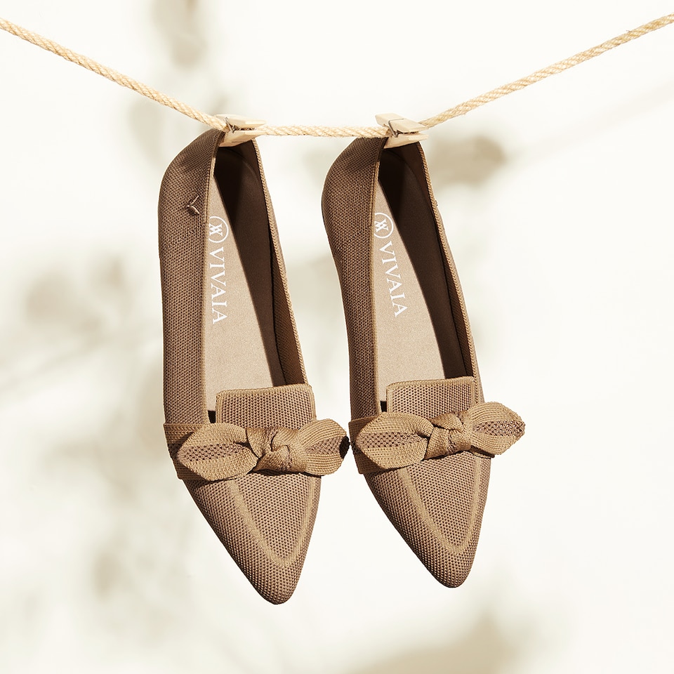 Michelle Pointed-toe Loafers in Coffee Brown | Women's Sustainable, Washable and Stylish Shoes | VIVAIA