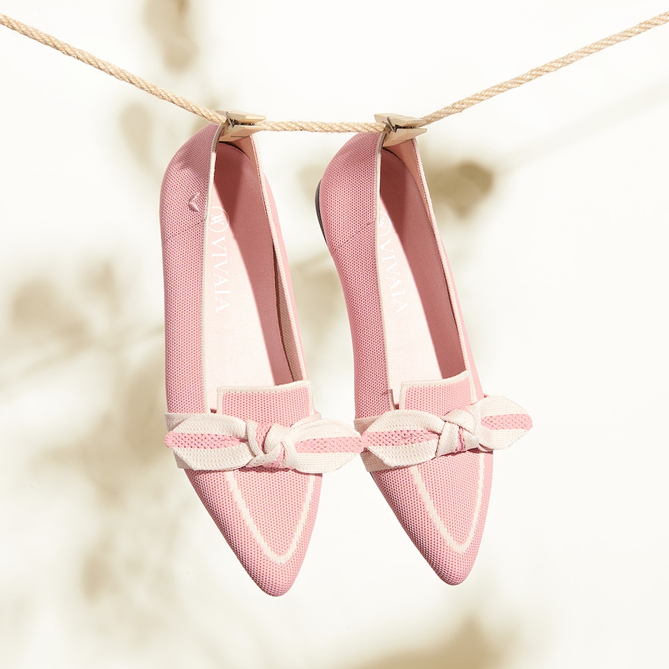 Michelle Pointed-toe Loafers in Pale Pink | Women's Sustainable, Washable and Stylish Shoes | VIVAIA