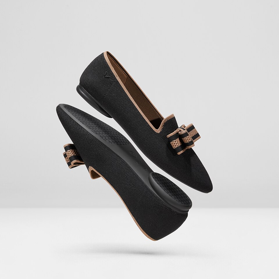 Nadine Round-toe Loafers in Black - Women's Loafer Shoes | VIVAIA