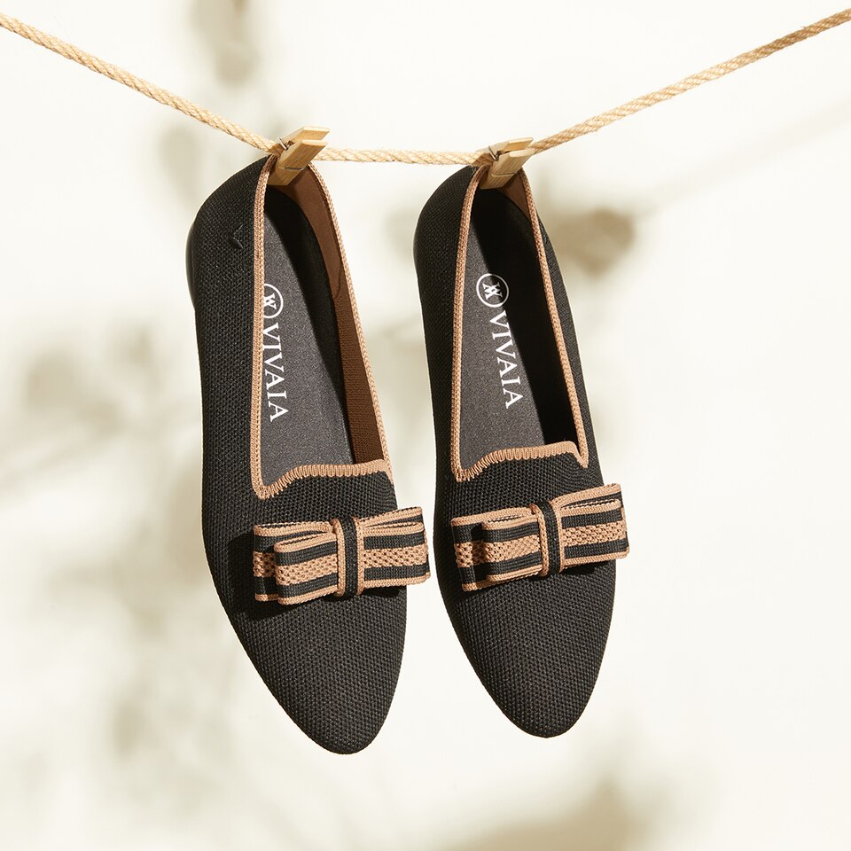 Nadine Round-toe Loafers in Black - Women's Loafer Shoes | VIVAIA