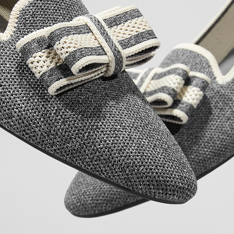 Nadine Round-toe Loafers in Rich Grey | Women's Sustainable, Washable and Stylish Shoes | VIVAIA