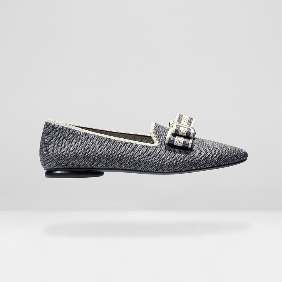 Nadine Round-toe Loafers in Rich Grey | Women's Sustainable, Washable and Stylish Shoes | VIVAIA