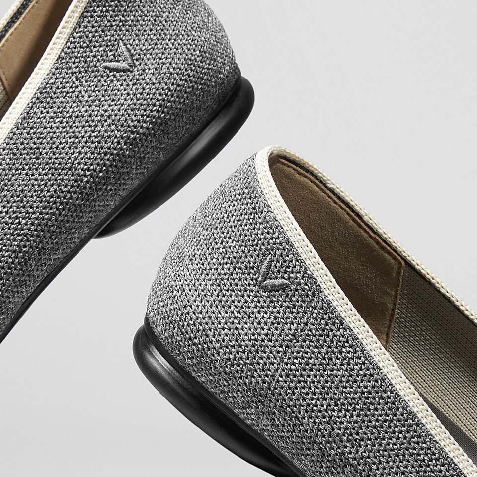 Nadine Round-toe Loafers in Rich Grey | Women's Sustainable, Washable and Stylish Shoes | VIVAIA