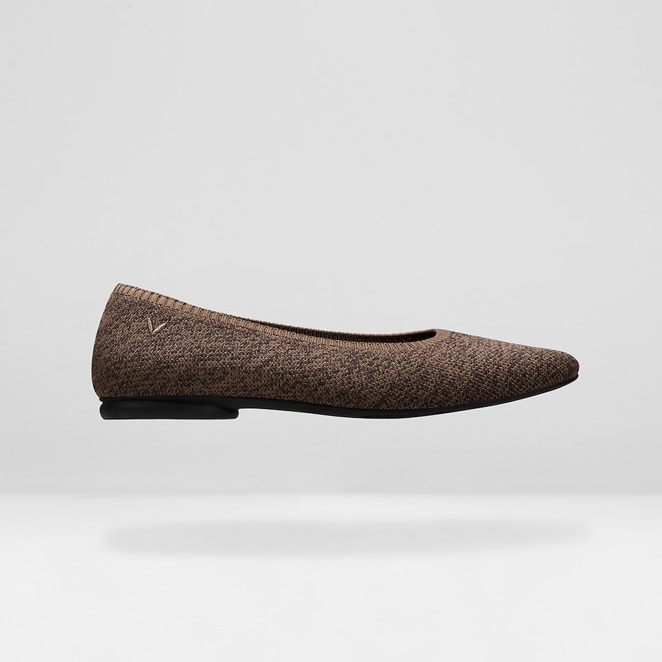 Tamia Round Toe Flats in Dapple Brown-Versatile & Comfy Women's Flat Shoes | VIVAIA