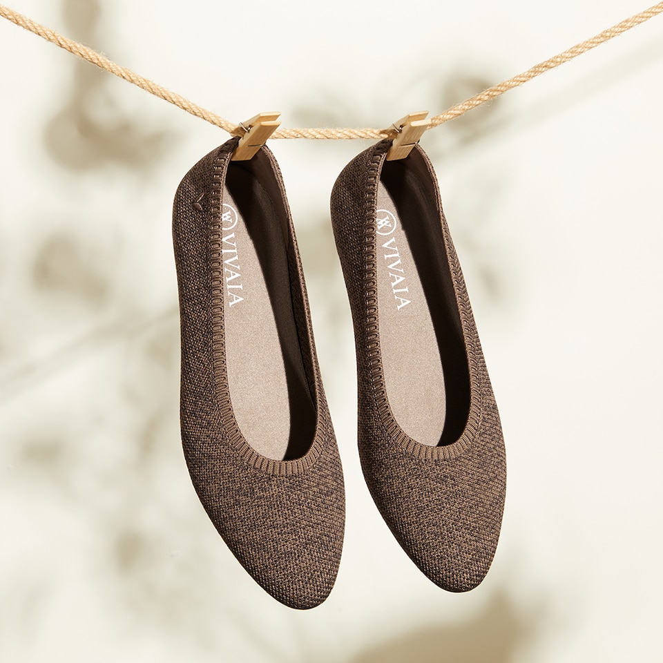 Tamia Round Toe Flats in Dapple Brown-Versatile & Comfy Women's Flat Shoes | VIVAIA