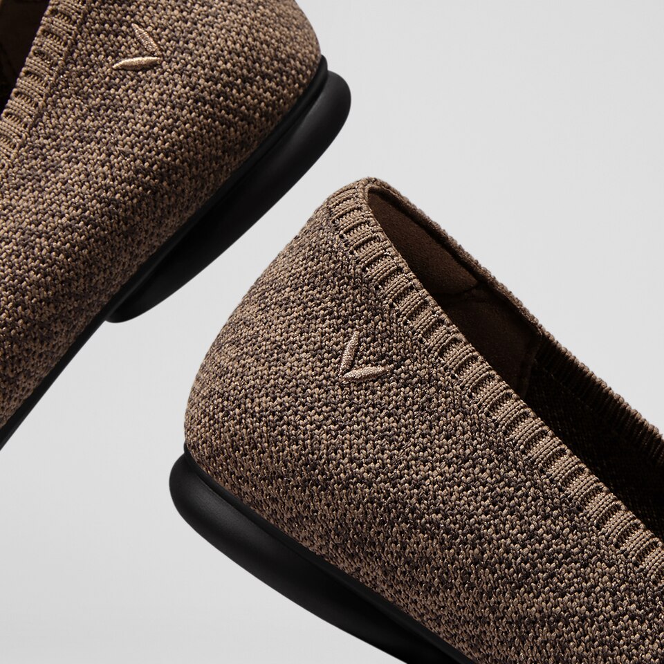 Tamia Round Toe Flats in Dapple Brown-Versatile & Comfy Women's Flat Shoes | VIVAIA