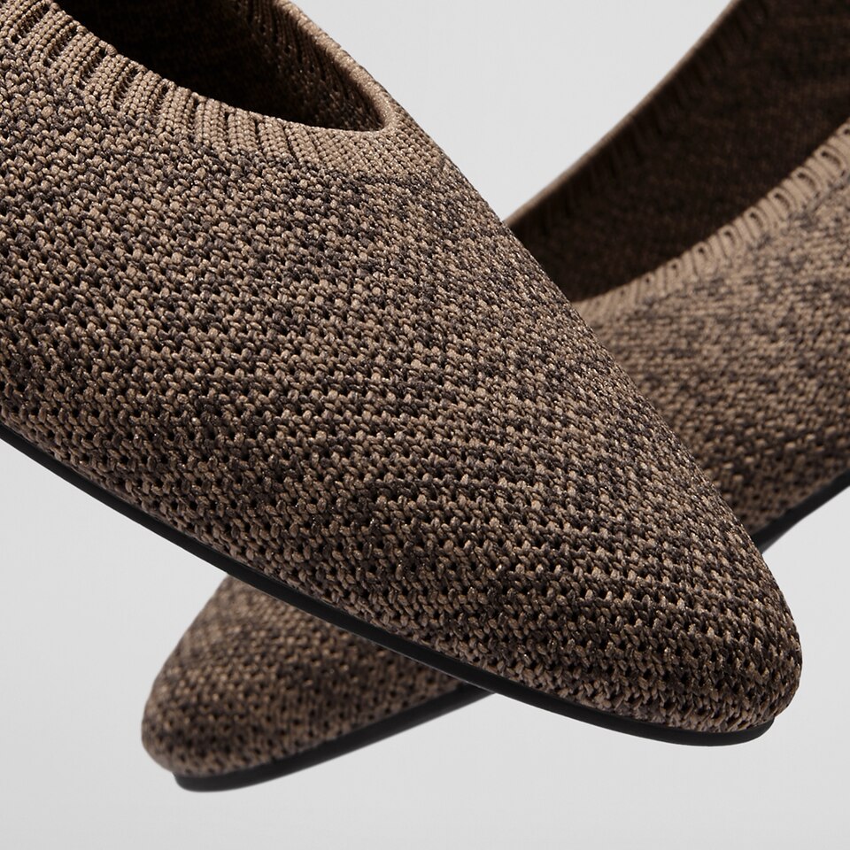 Tamia Round Toe Flats in Dapple Brown-Versatile & Comfy Women's Flat Shoes | VIVAIA