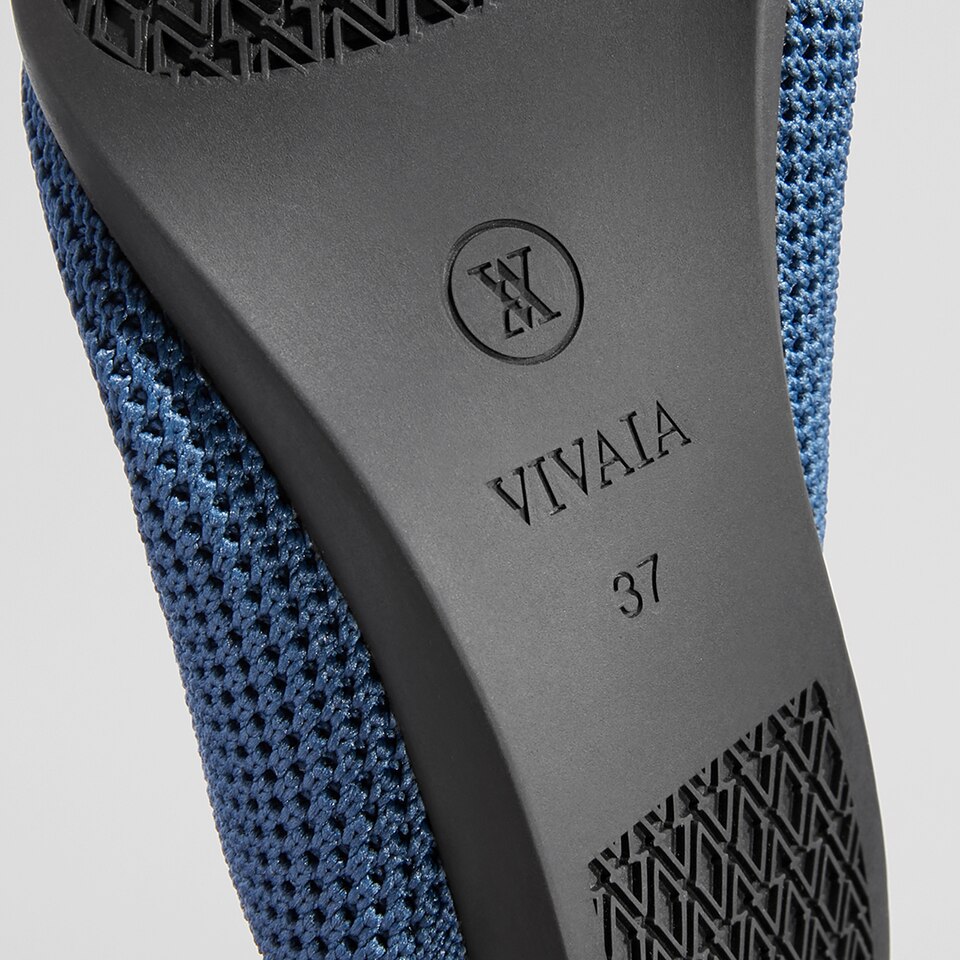Amy Pointed-Toe Ballet Flats in Marine Blue | Women's Sustainable, Washable and Stylish Shoes | VIVAIA