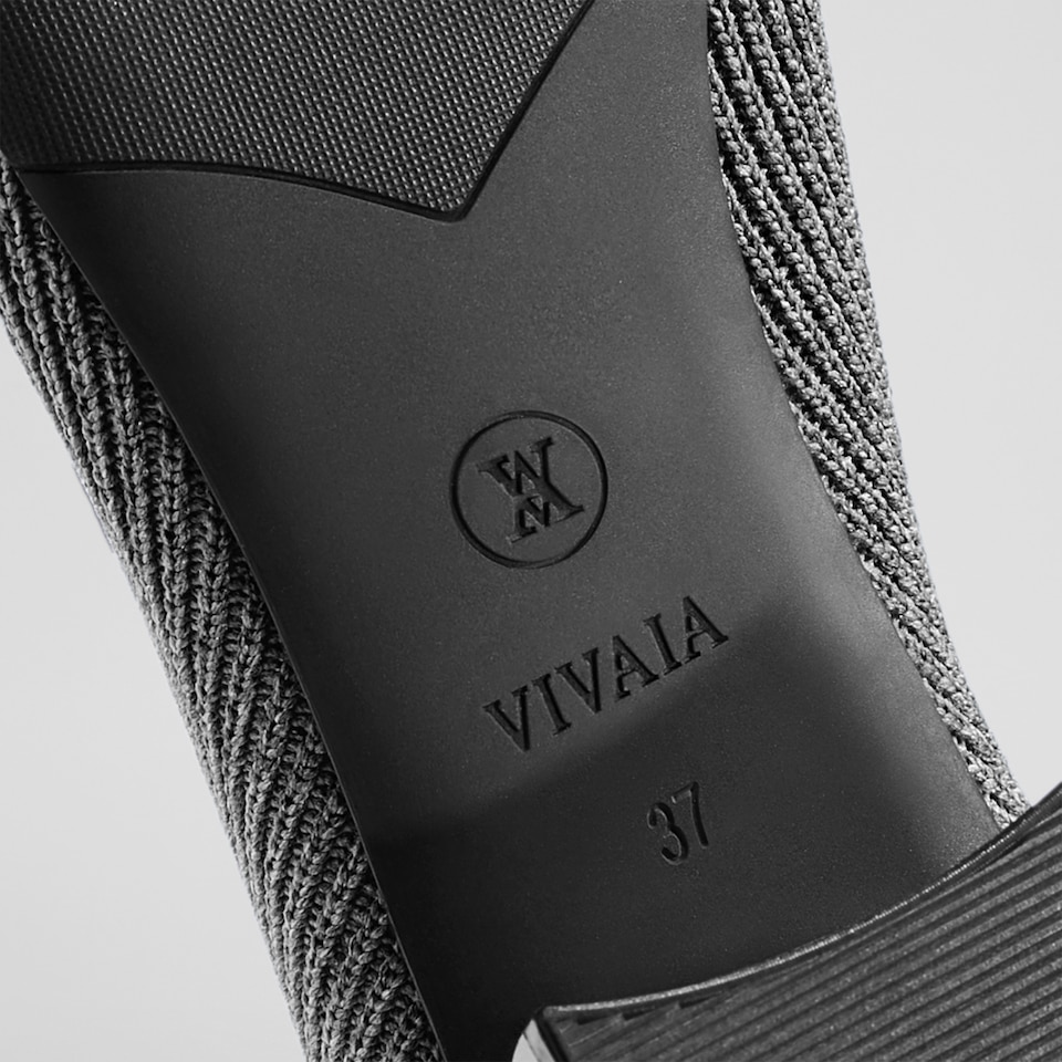 Melody Square-toe Heels in Rich Grey | Women's Sustainable and Stylish Shoes | VIVAIA