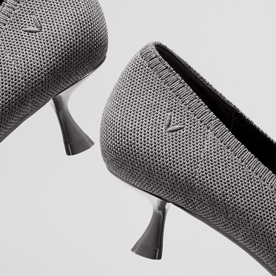 Women's Sustainable, Washable & Comfortable Kitten Heels | Gray | VIVAIA.CO
