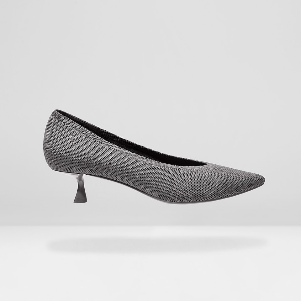 Women's Sustainable, Washable & Comfortable Kitten Heels | Gray | VIVAIA.CO