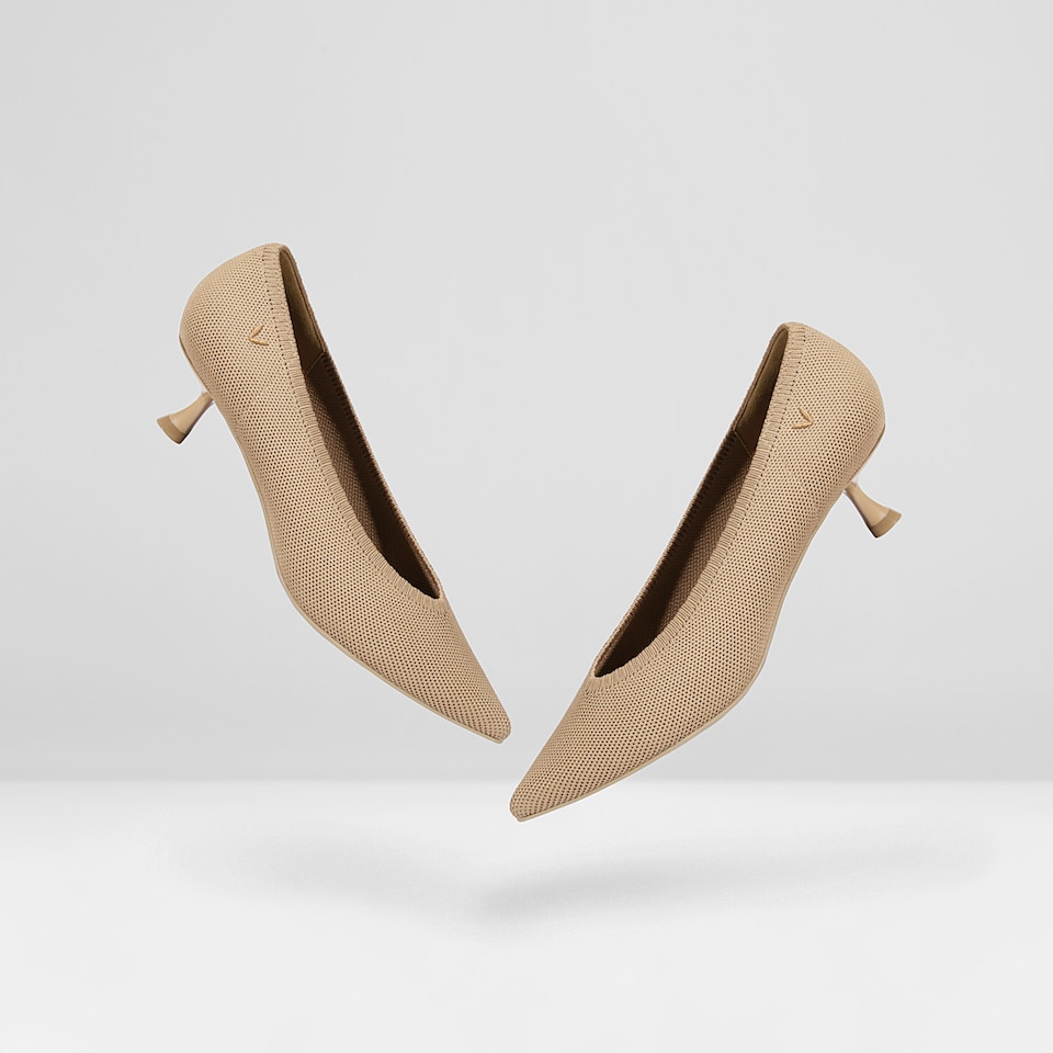 Women's Sustainable, Washable & Comfortable Kitten Heels | Gray | VIVAIA.CO