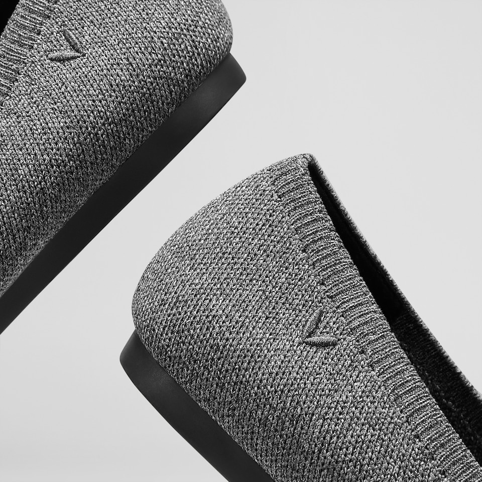 Esther Pointy Flats in Rich Grey | Women's Sustainable, Washable and Stylish Shoes | VIVAIA