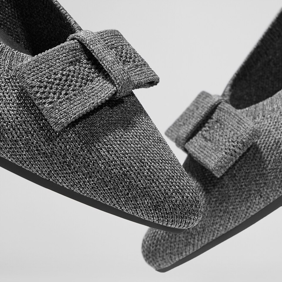 Esther Pointy Flats in Rich Grey | Women's Sustainable, Washable and Stylish Shoes | VIVAIA