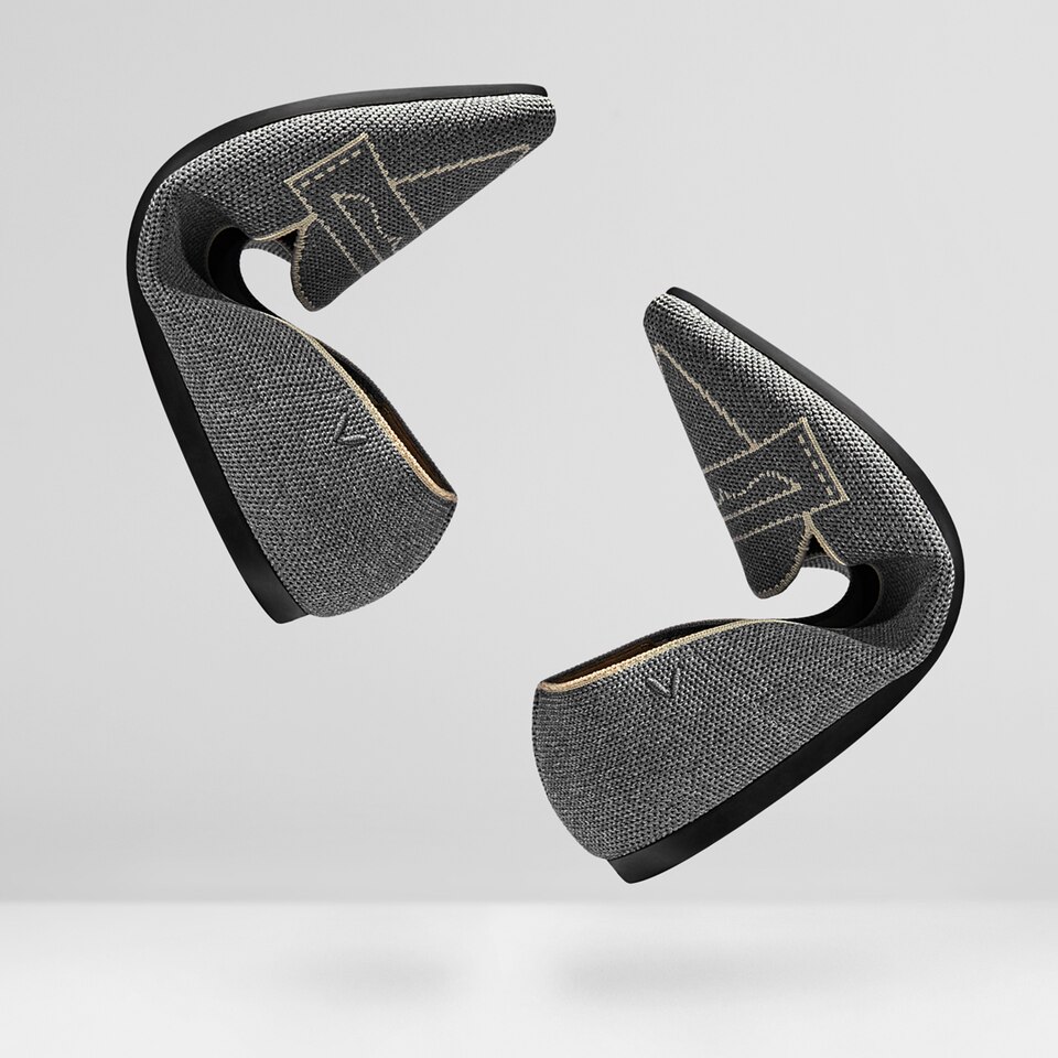 Adele Pointy Flats in Rich Grey | Women's Sustainable, Washable and Stylish Shoes | VIVAIA