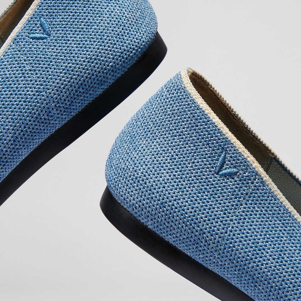 Adele Pointy Flats in Denim Blue | Women's Sustainable, Washable and Stylish Shoes | VIVAIA
