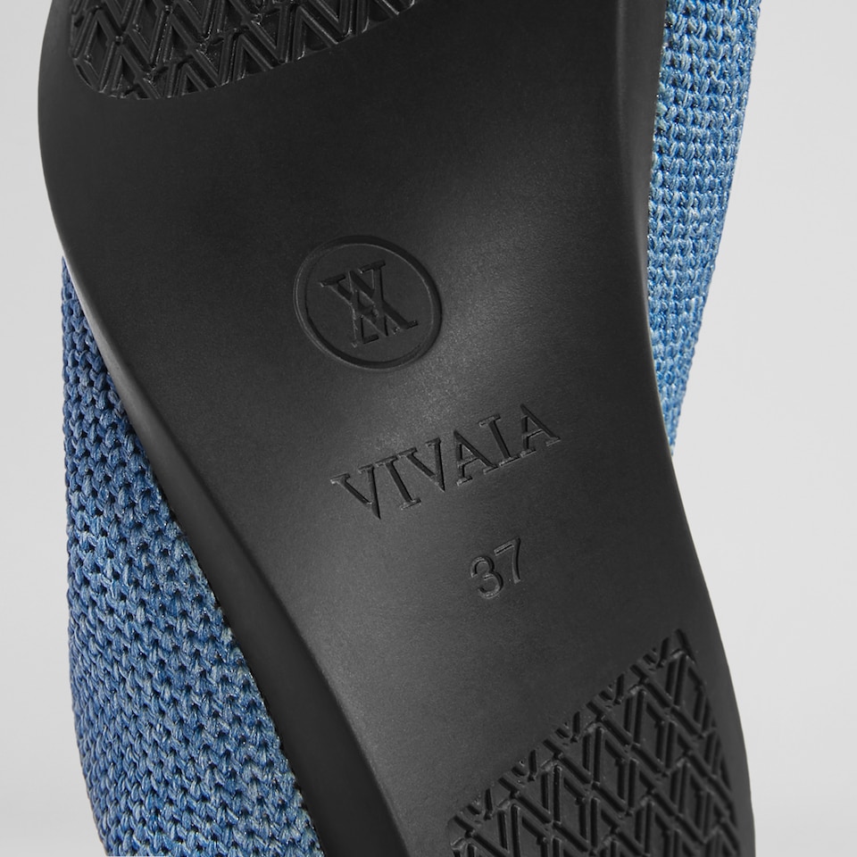 Adele Pointy Flats in Denim Blue | Women's Sustainable, Washable and Stylish Shoes | VIVAIA